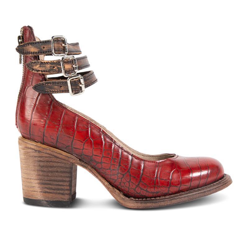Triple-Buckle Snake Pumps