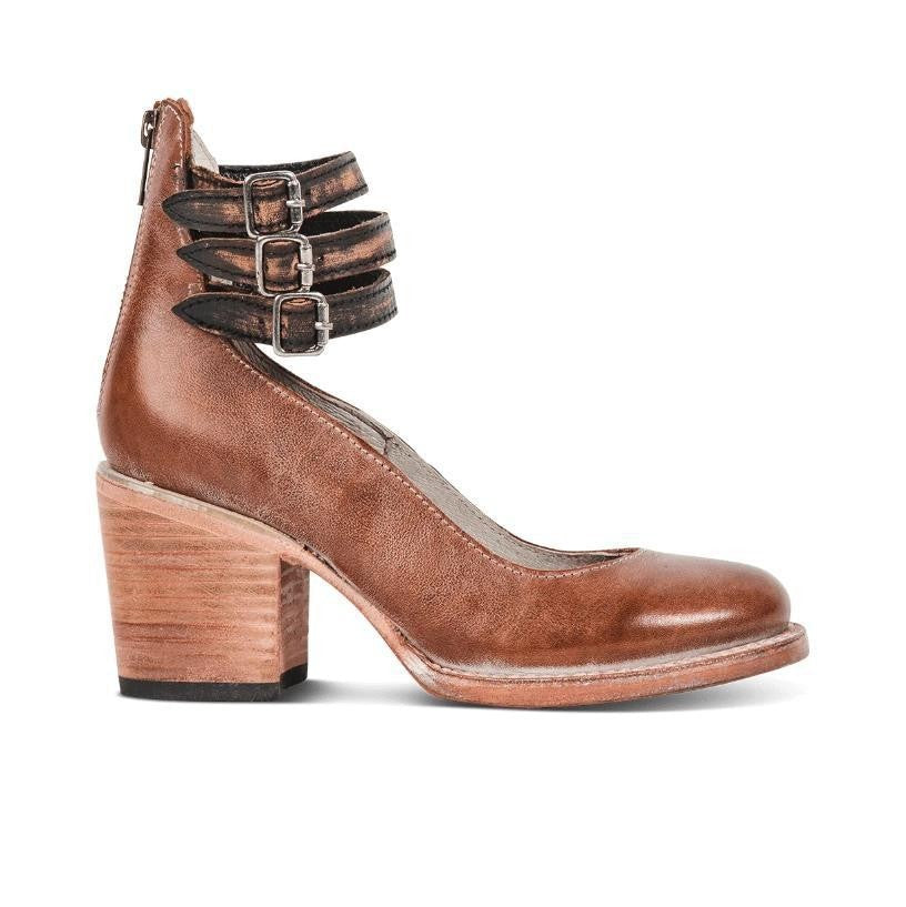 Triple-Buckle Snake Pumps
