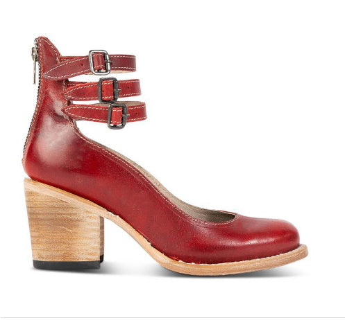 Triple-Buckle Snake Pumps