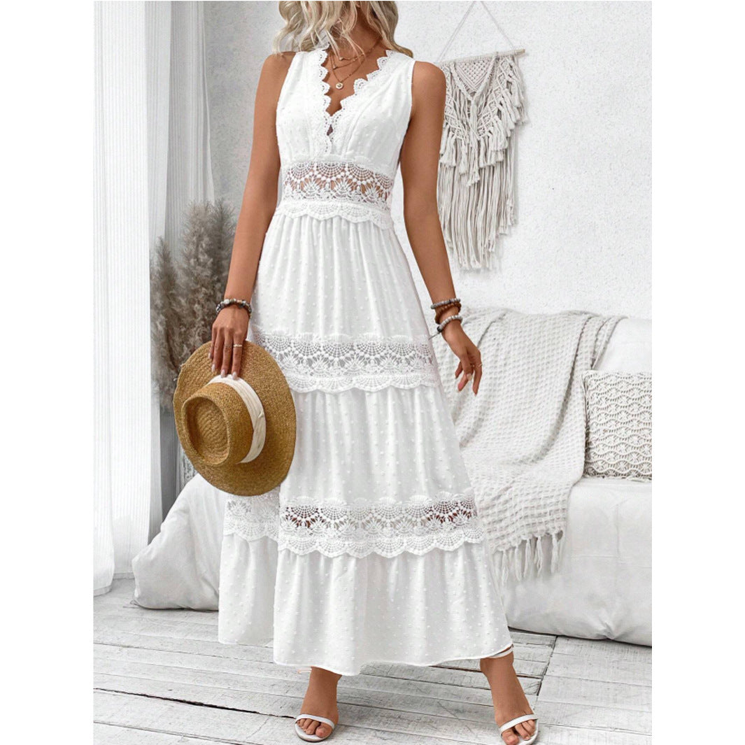Lace V-Neck Dress