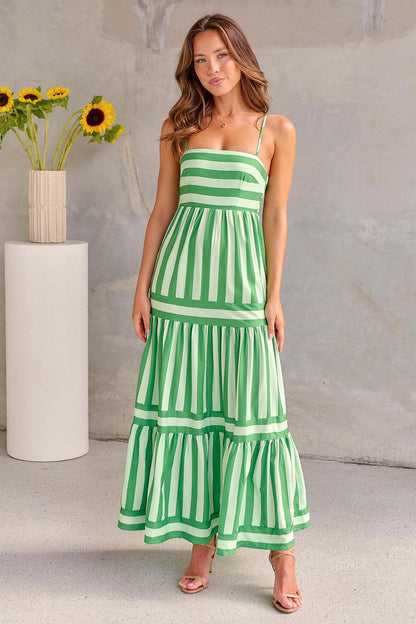 Striped Suspender Dress