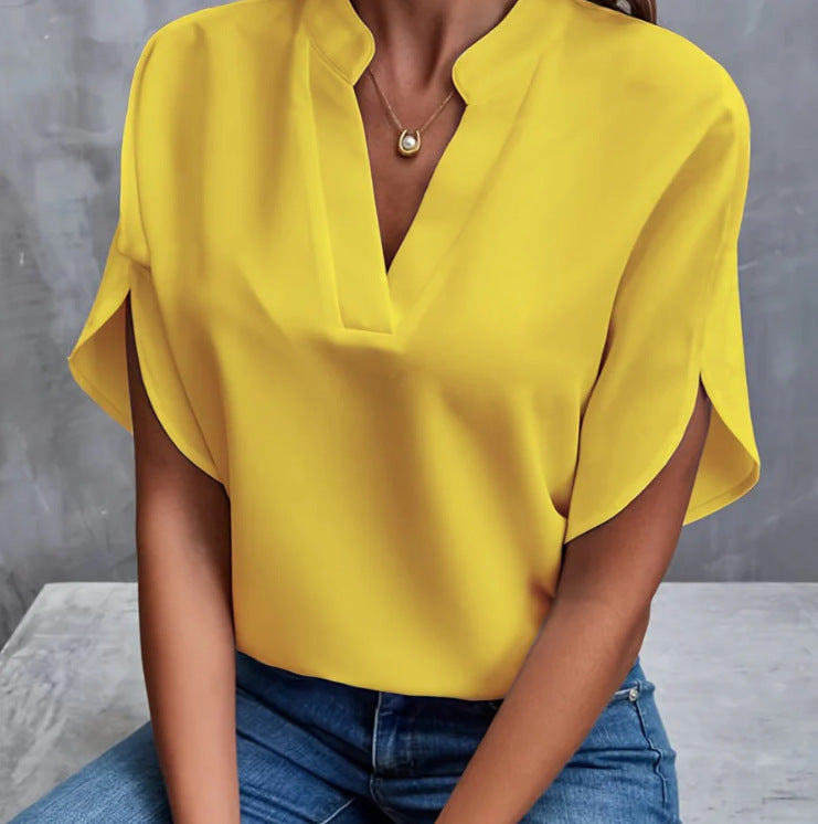 V-Neck Chiffon Blouse
