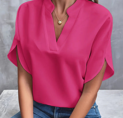 V-Neck Chiffon Blouse