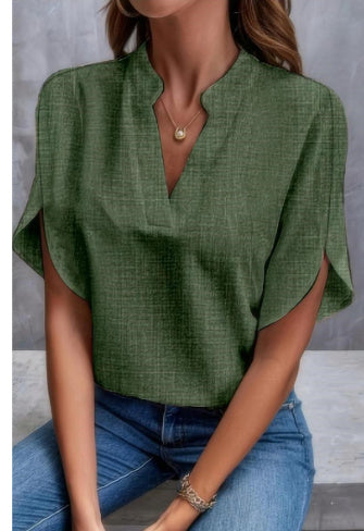 V-Neck Chiffon Blouse