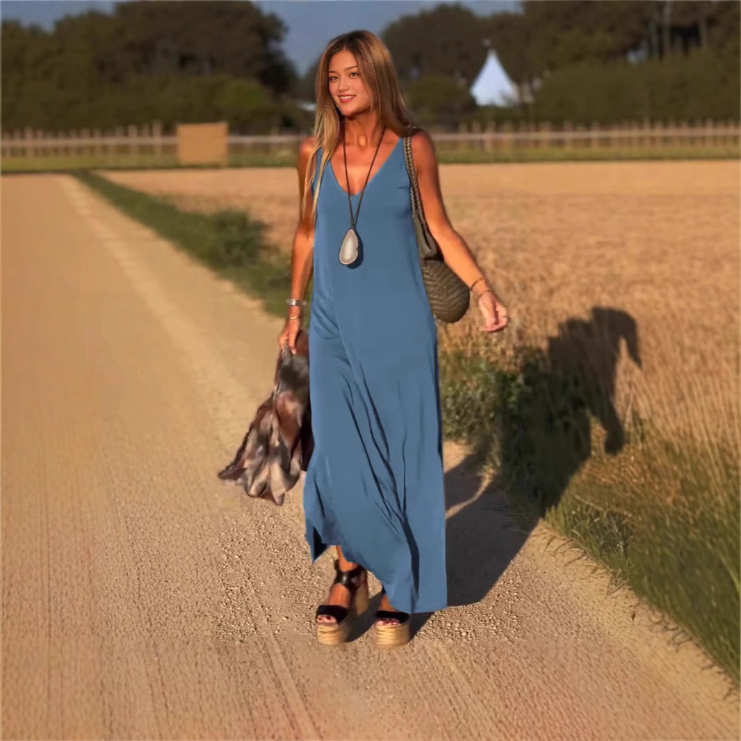 Sexy V-Neck Strap Dress