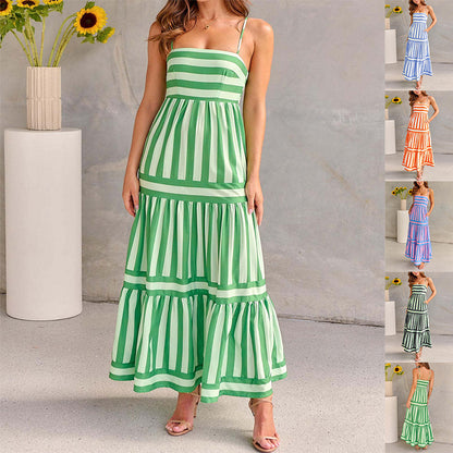Striped Suspender Dress