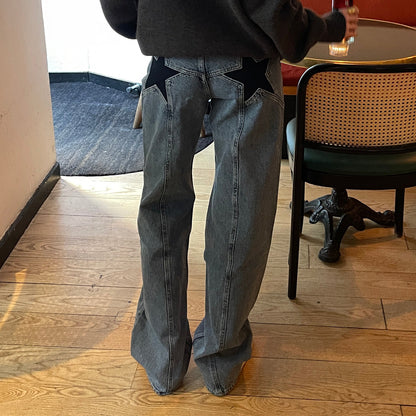 Retro Star Patch Jeans