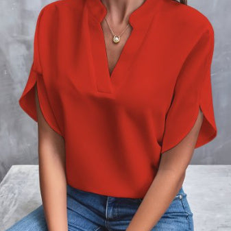 V-Neck Chiffon Blouse