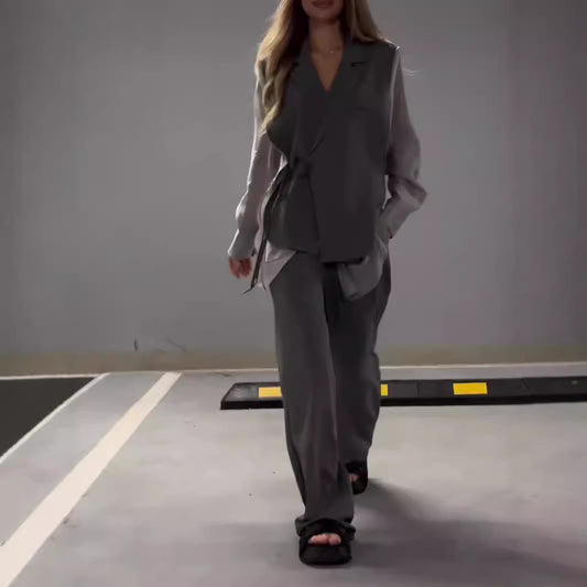 Chiffon Patchwork Suit