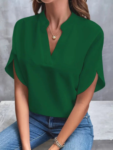 V-Neck Chiffon Blouse