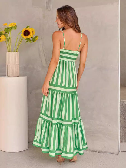 Striped Suspender Dress