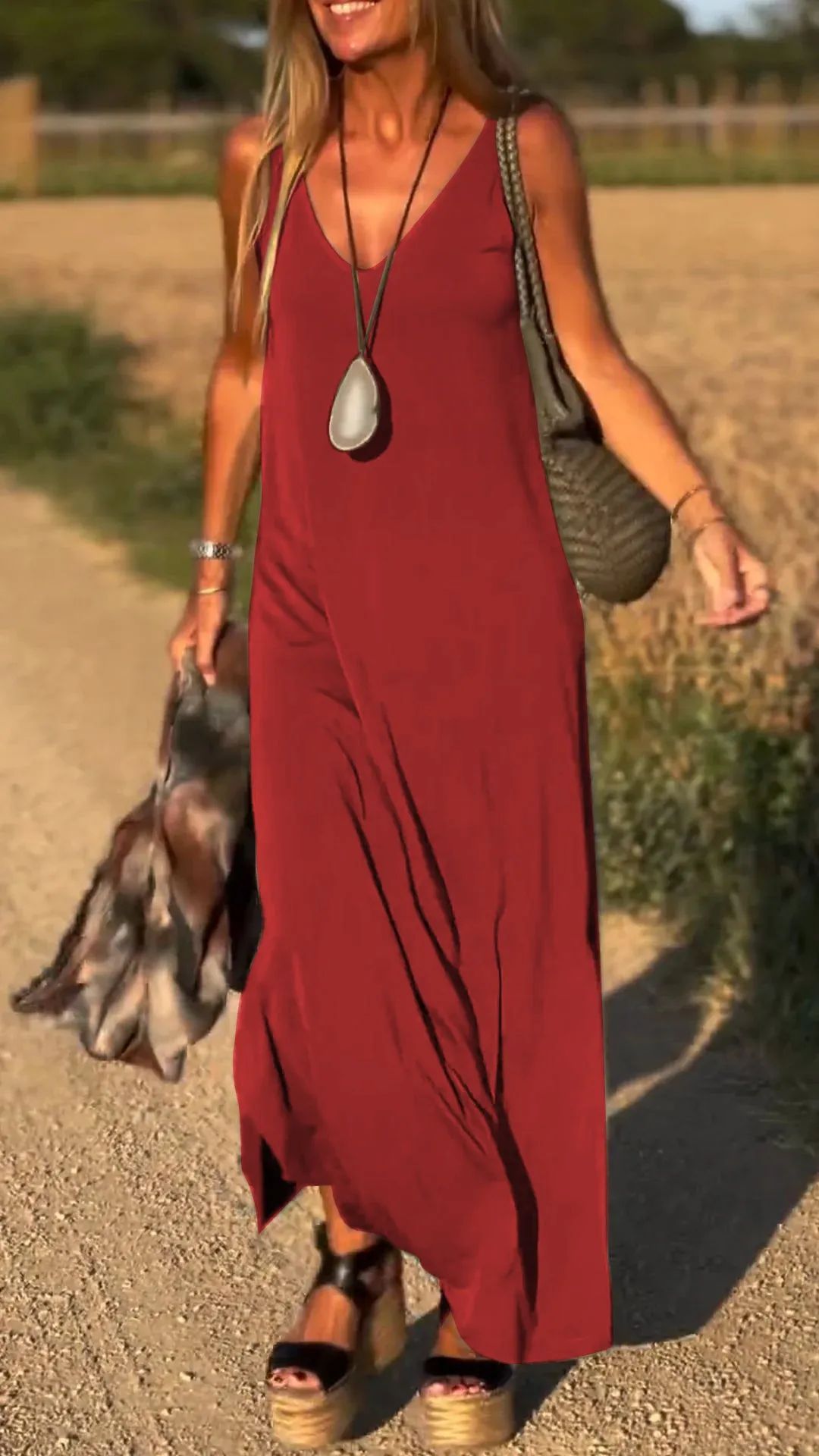 Sexy V-Neck Strap Dress