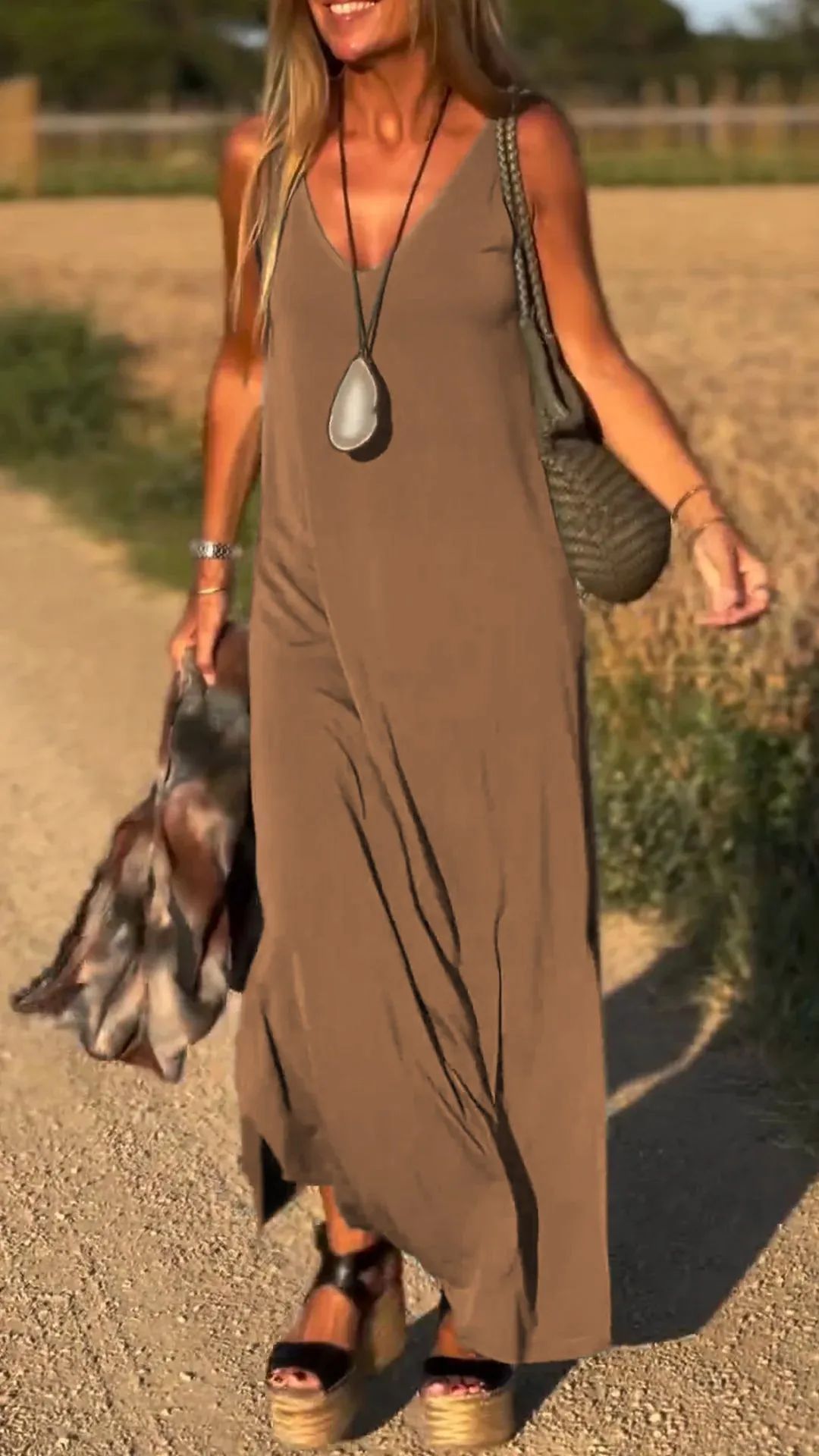 Sexy V-Neck Strap Dress