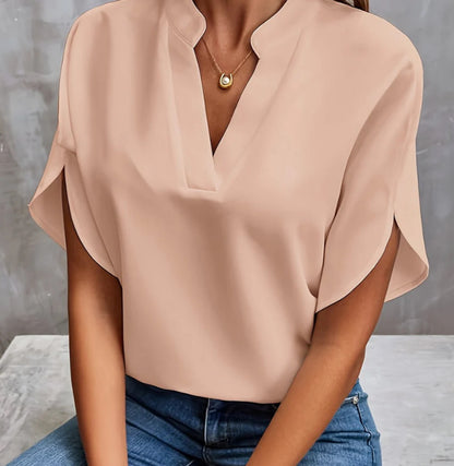 V-Neck Chiffon Blouse