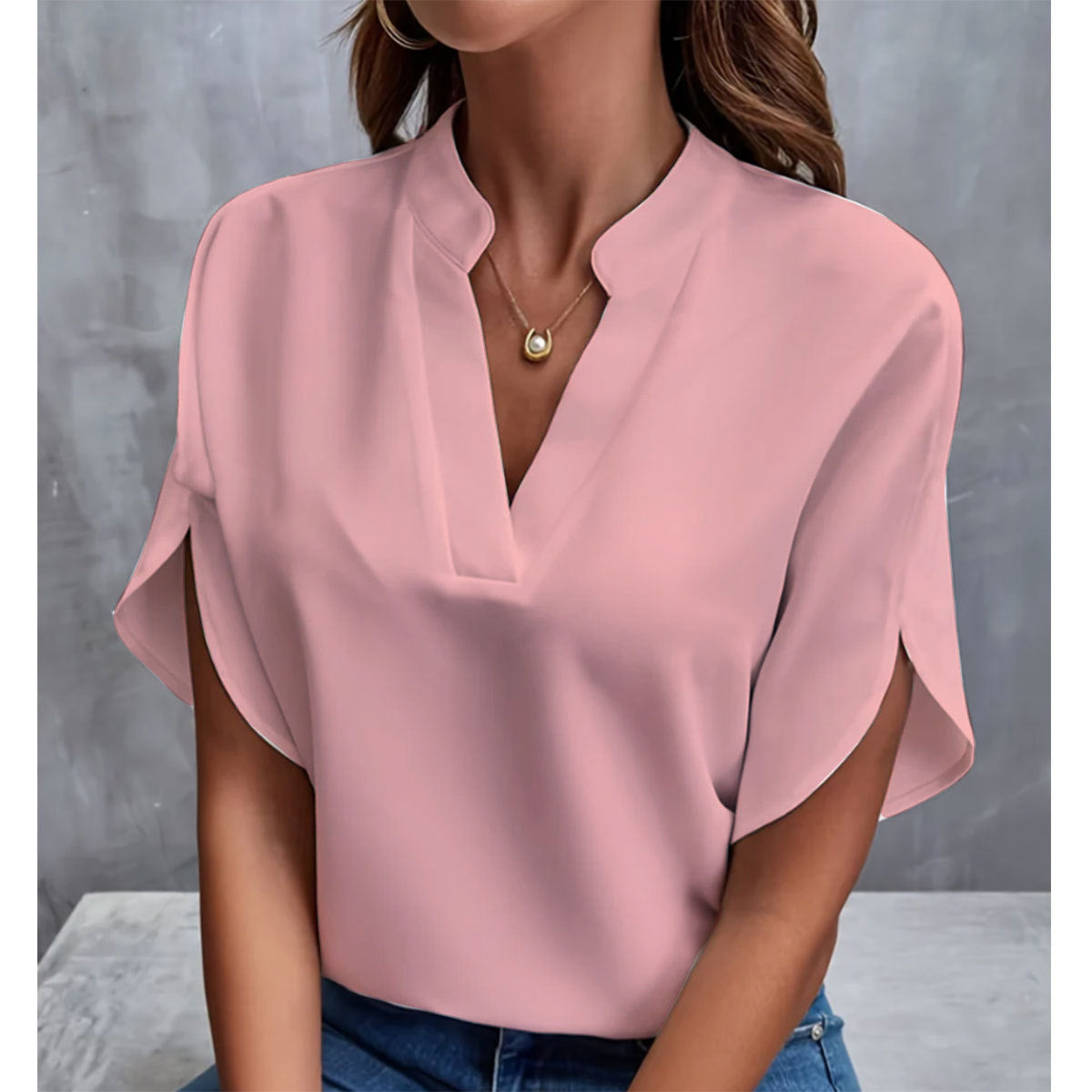 V-Neck Chiffon Blouse