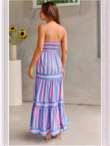 Striped Suspender Dress